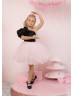 One Shoulder Satin Tulle Flower Girl Dress